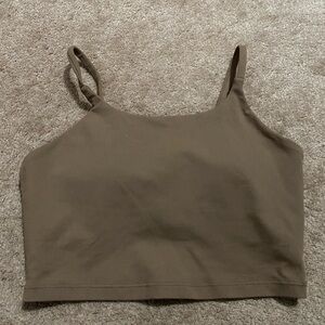 AVIA Brown Women’s Padded Cropped Tank Top - Women’s Small